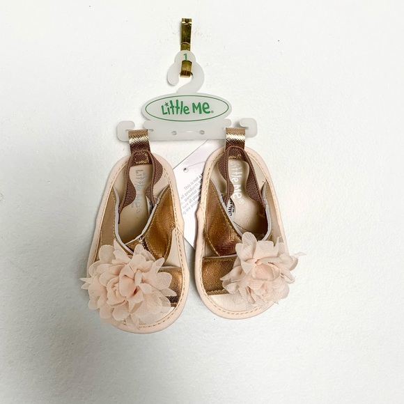 NWT little me floral sandals 1 - Picture 2 of 2